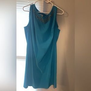 Dressbarn- 16W- turquoise blue. No flaws- beading in tact.